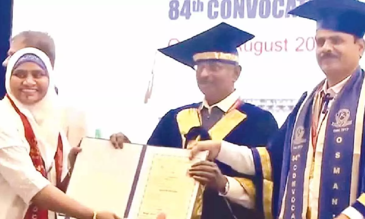VMC teacher gets doctorate from Osmania University VMC teacher gets doctorate from Osmania University