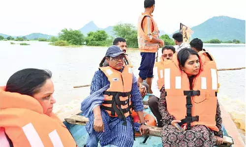 Collector visits flood-hit areas