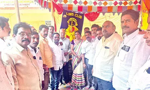 MLA Gorantla inaugurates Goddess Saraswati statue