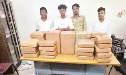 EAGLE arrests 4 interstate drug peddlers, ganja worth Rs 22.75L seized