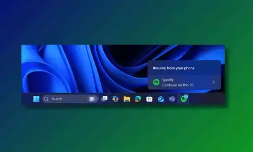 Microsoft Tests Android App Resume Feature on Windows 11 with Spotify