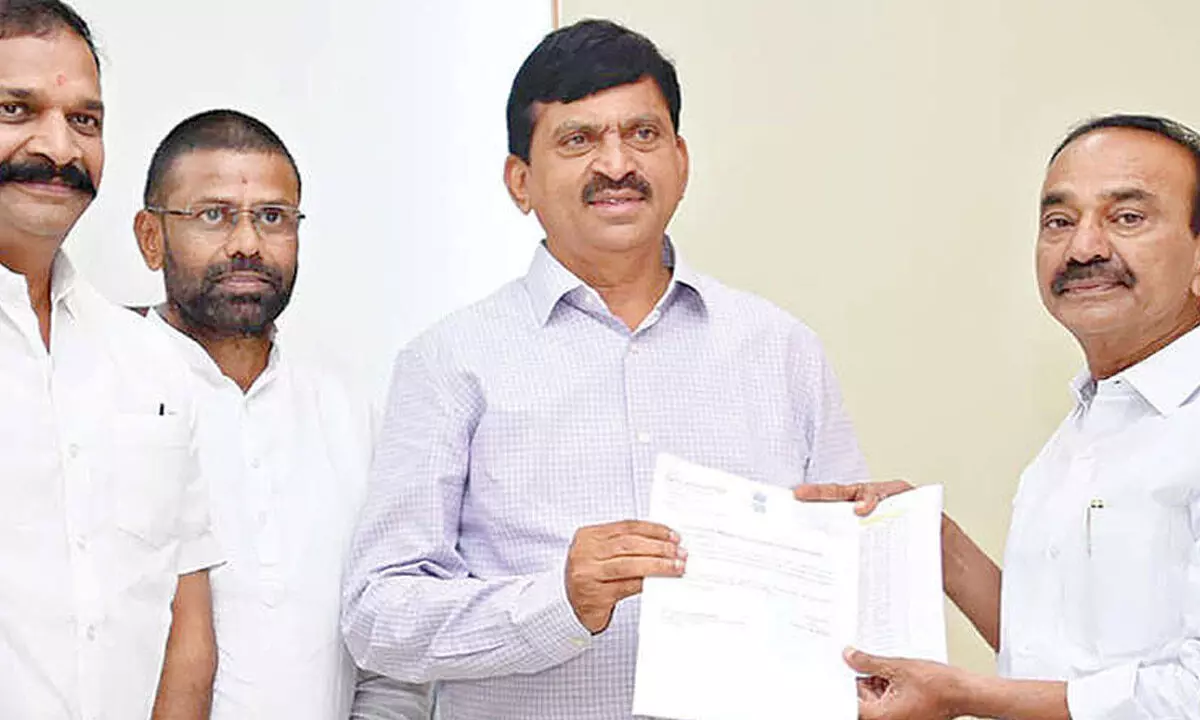 Eatala urges swift action on allocation of 2BHK Eatala urges swift action on allocation of 2BHK