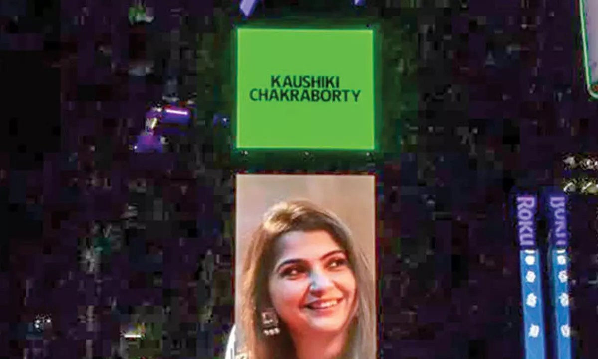 Indian classical singer Kaushiki Chakraborty gets featured at Times Square in NYC Indian classical singer Kaushiki Chakraborty gets featured at Times Square in NYC