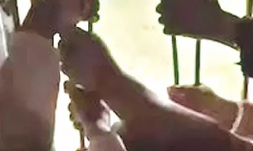 Schoolgirl’s head gets stuck in window grill