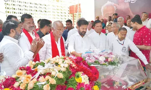Suravaram Sudhakar Reddy laid to rest with state honours