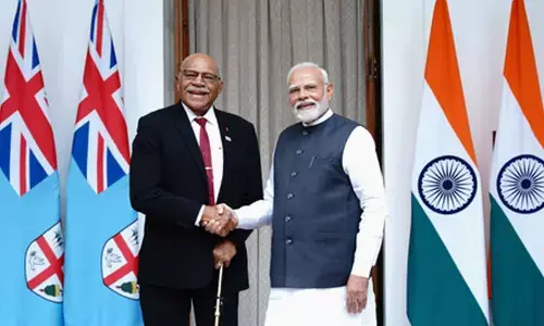PM Modi holds delegation-level talks with Fijian PM Rabuka at Hyderabad House