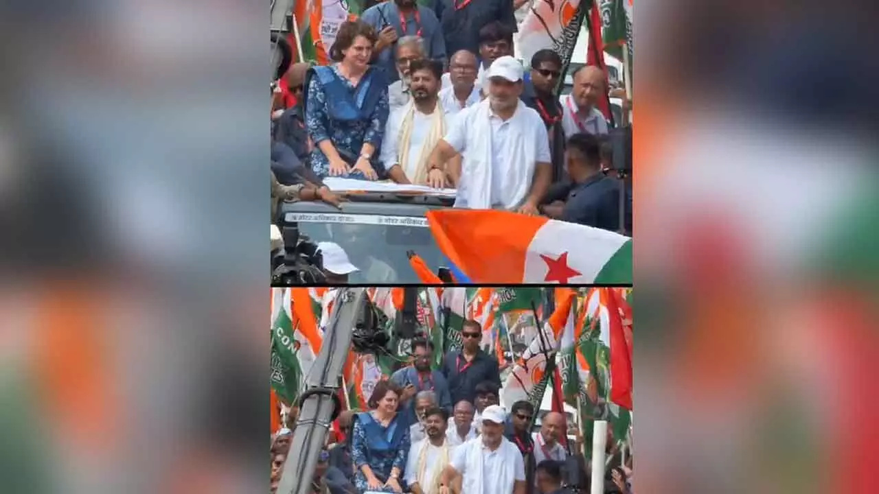 Telangana CM Revanth Reddy Joins Voter Adhikar Yatra in Bihar