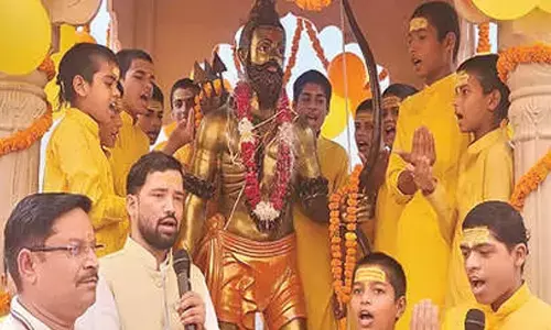 Parshuram statue installed in Sambhal