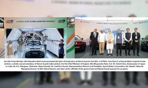 Hon’ble Prime Minister Shri Narendra Modi commemorates two historic firsts in India: Start of Production of Maruti Suzuki’s first BEV, e VITARA for sales in over 100 countries and Suzuki’s first Lithium-ion battery, cell & electrode manufacturing in India for strong hybrid electric vehicles