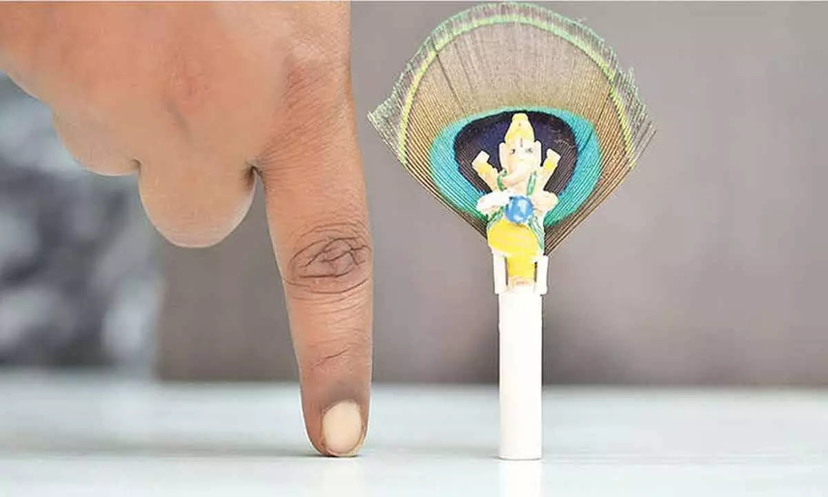 Bijay’s Ganesh idol echoes peace