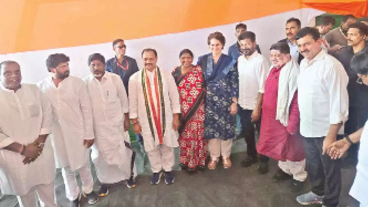 Revanth and mantris take part in ‘voter adhikar yatra’ in Bihar