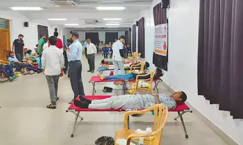 Blood donation camp held at Dr Lankapalli Bullayya college