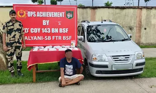 BSF arrests smuggler, seizes 27 kg silver from fuel tank of car