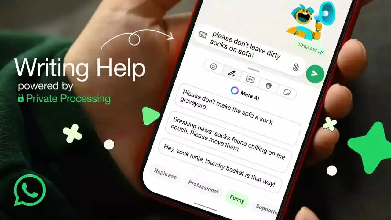 WhatsApp Introduces AI Writing Help to Refine Chats with Privacy at the Core