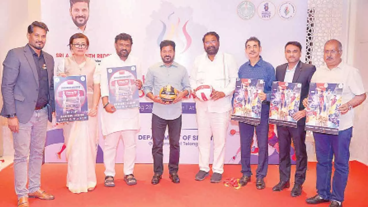 Revanth unveils Prime Volleyball League Season 4 poster