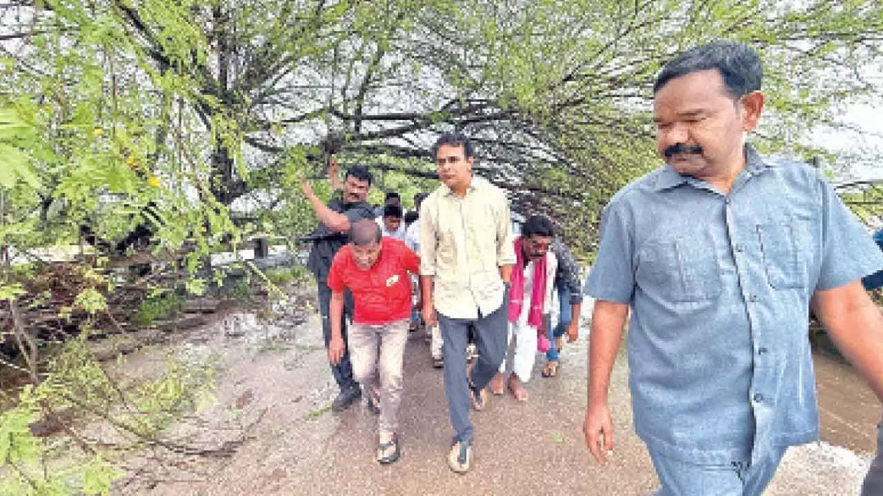 Revanth fiddling while State reels under floods, says KTR
