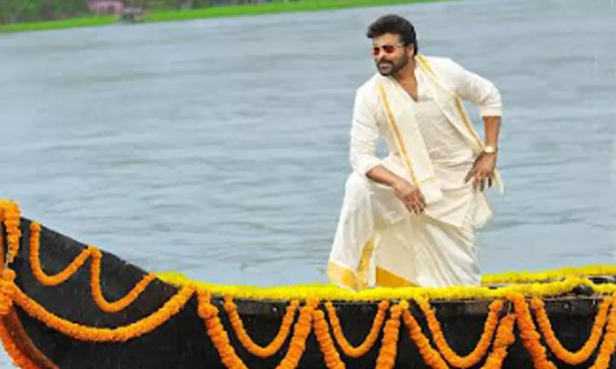 Chiranjeevi showcases majestic traditional avatar Chiranjeevi showcases majestic traditional avatar