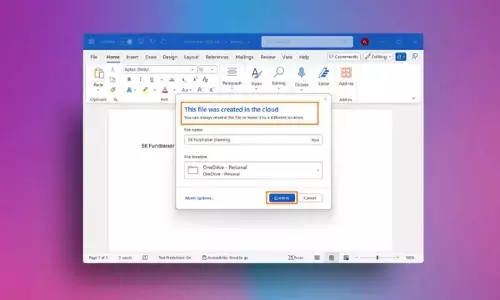 Microsoft Word to Save New Documents Directly to Cloud for Windows Users