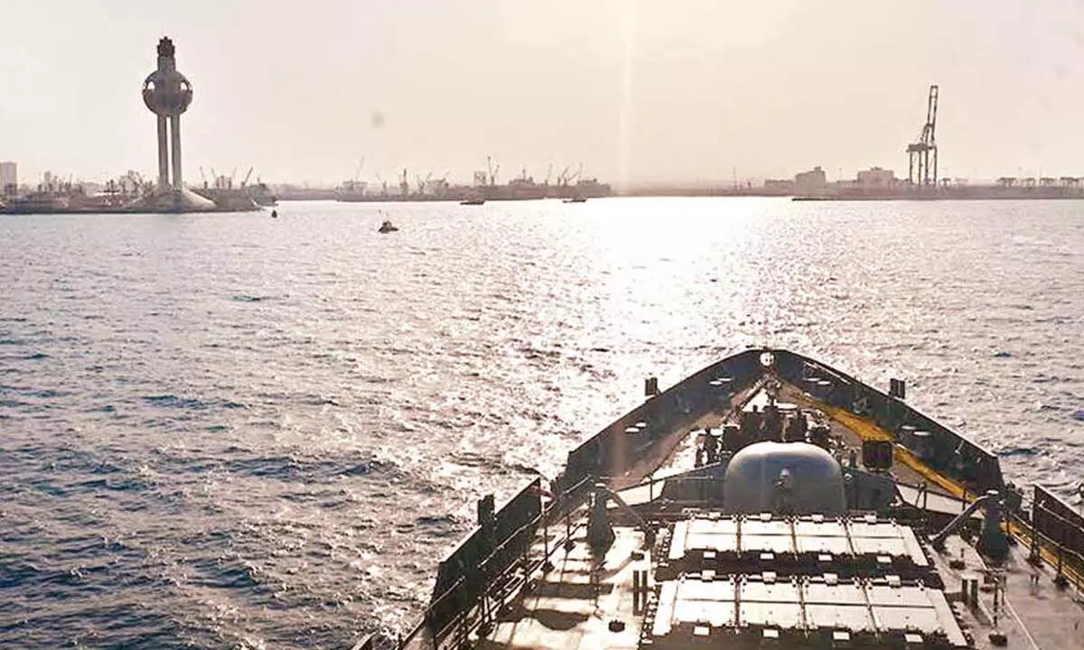 Indian Naval ships arrive in Jeddah Saudi Arabia
