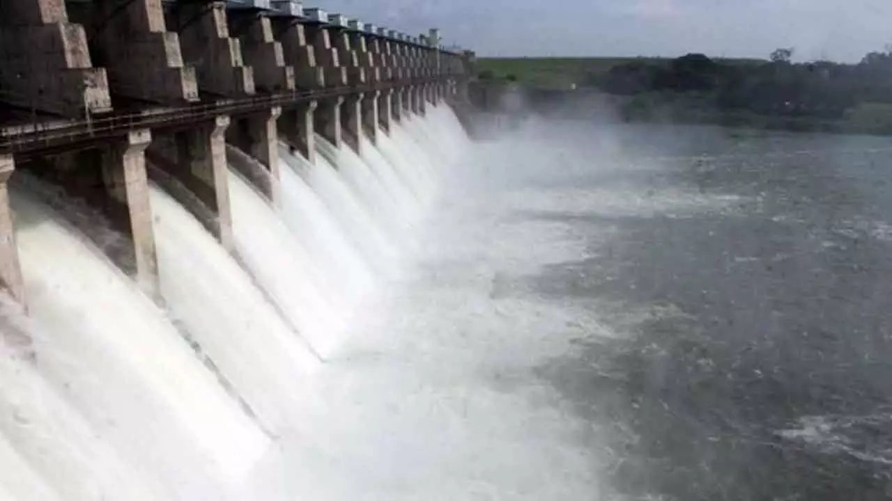 Irrigation projects overflows in Andhra Pradesh due to rains