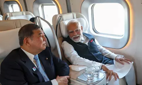 PM Modi reaches Sendai; travels with Japanese PM Ishiba on iconic Shinkansen