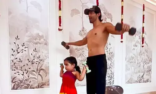 Gurmeet Choudhary has a ‘cute little’ workout partner