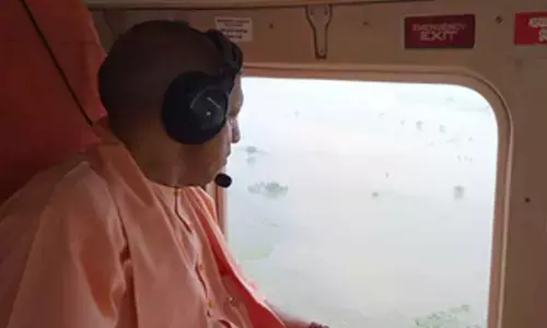 CM Yogi conducts aerial survey of flood-hit areas in UP, issues relief guidelines