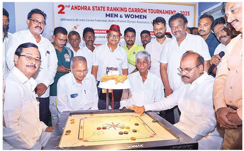 Andhra state carrom tournament kicks off Andhra state carrom tournament kicks off