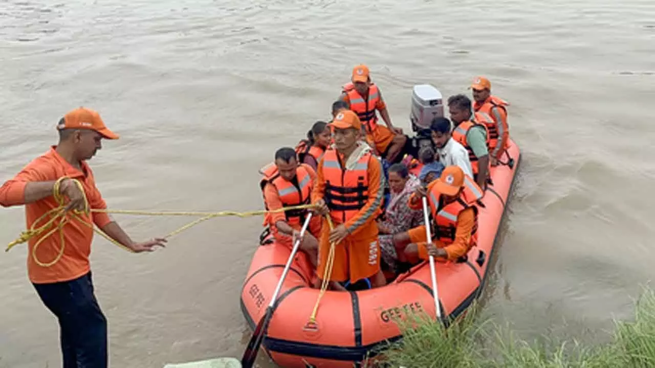 Punjab floods: 14,936 evacuated, 1,312 villages hit, schools shut till Sep 3 Punjab floods: 14,936 evacuated, 1,312 villages hit, schools shut till Sep 3