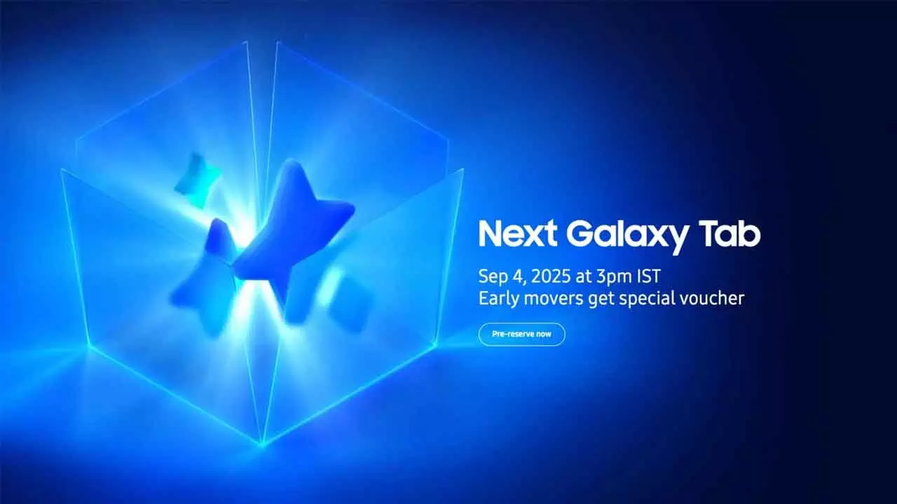 Samsung Opens Pre-Reservations for Galaxy Tab S11 Series in India Ahead of September 4 Launch Samsung Opens Pre-Reservations for Galaxy Tab S11 Series in India Ahead of September 4 Launch