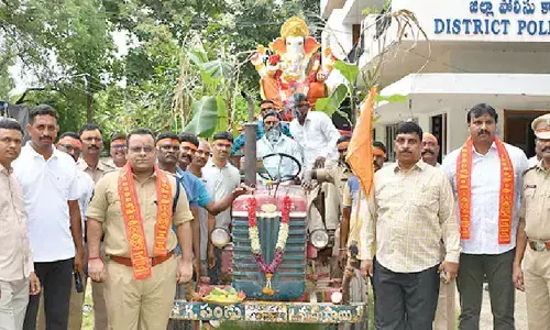 Ganesh idol immersion held at police office
