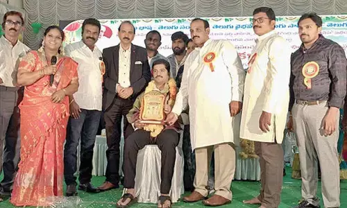 Cheerla Kiran honored with ‘Telugu Tejam’ award