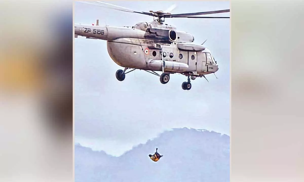 Stranded man airlifted to safety