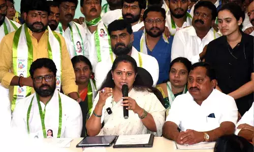 Kavitha resigns to MLC and BRS, slams Harish Rao as trouble maker