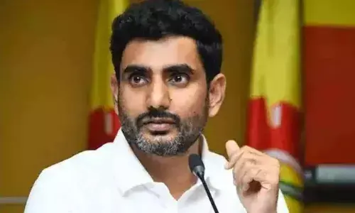 Nara Lokesh lays stone for Potti Sriramulu Memorial in Amaravati