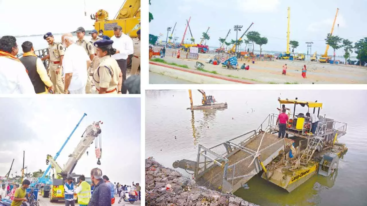 Arrangements ramped up at Tank Bund for smooth conduct of Ganesh idol immersion