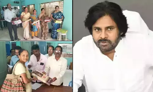 Teachers Day Celebrations begin early in Pithapuram, Pawan Kalyan offers gifts to teachers
