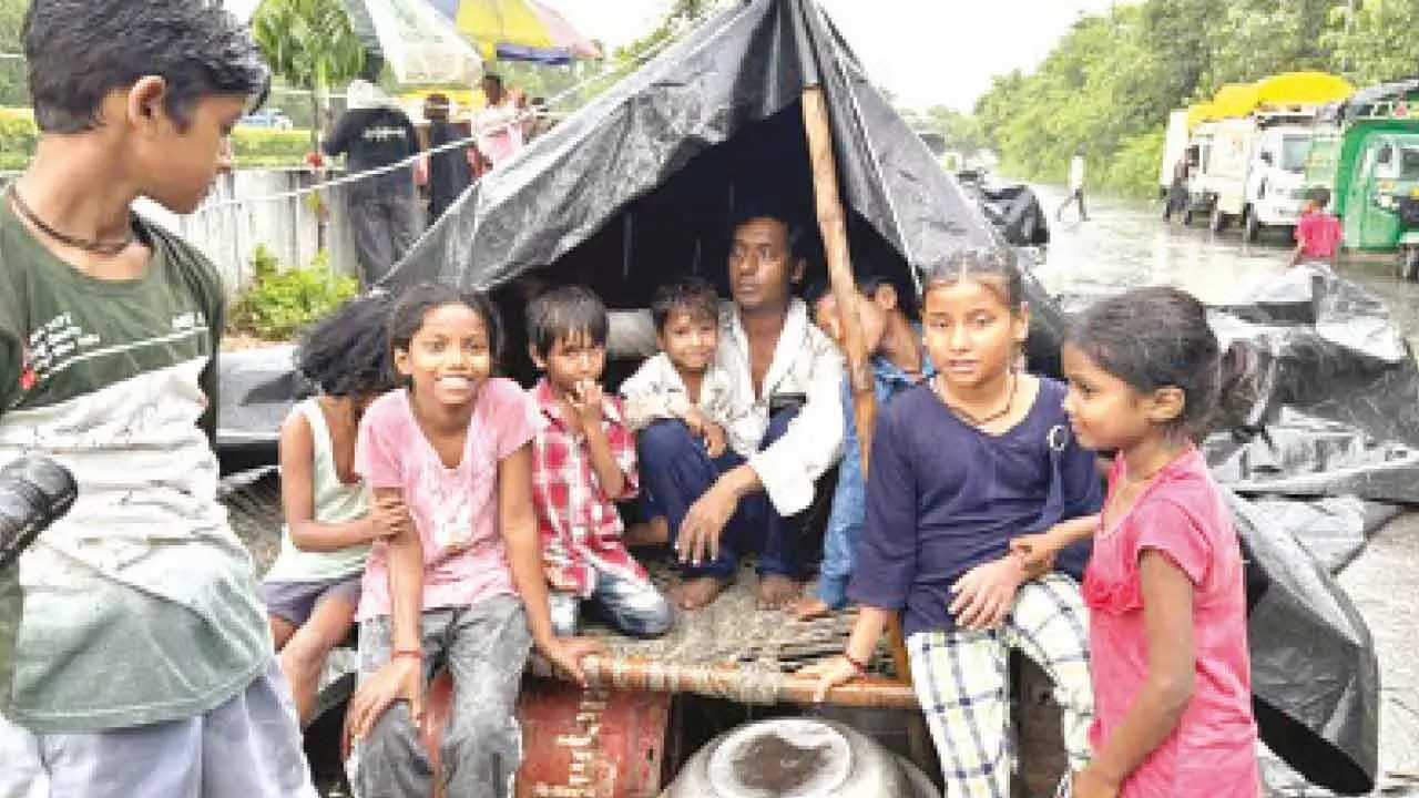 Families struggle at relief camps as floods submerge homes