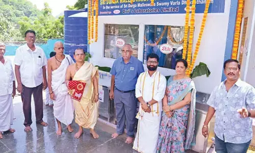 Drinking water facility for devotees atop Indrakeeladi
