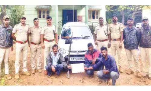 Forest raid in Shivamogga nets three poachers