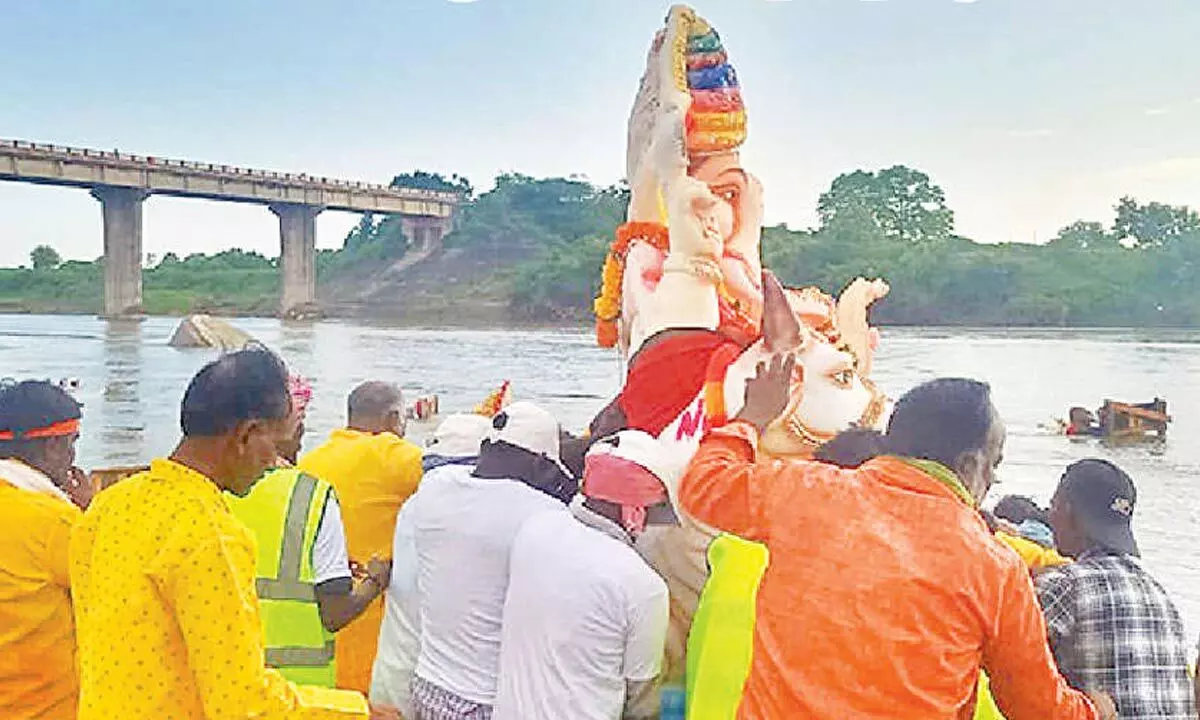Ganesh immersion held with devotional fervour Ganesh immersion held with devotional fervour
