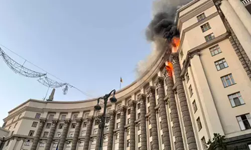 Three people killed, Cabinet of Ministers building damaged in Russian strike: Zelensky