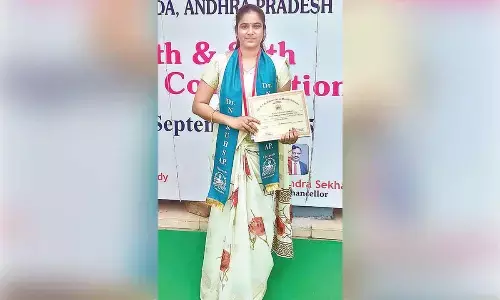 Bollineni Nursing college students honoured by Guv