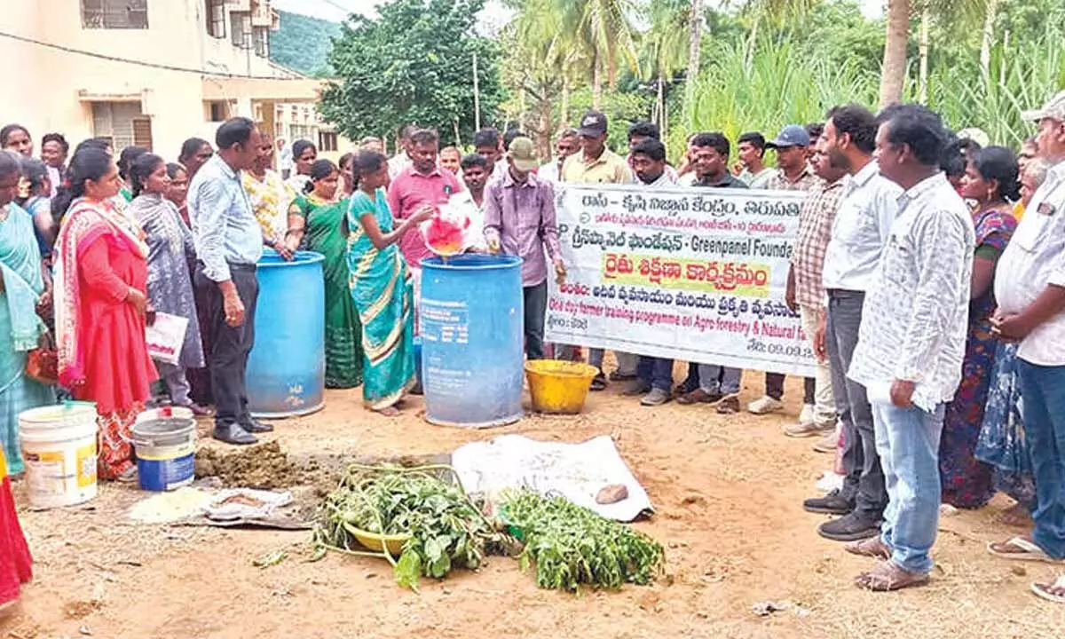 Training on agro forestry and natural farming held Training on agro forestry and natural farming held
