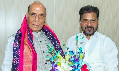 Gandhi Sarovar project: Revanth urges Rajnath to transfer defence lands