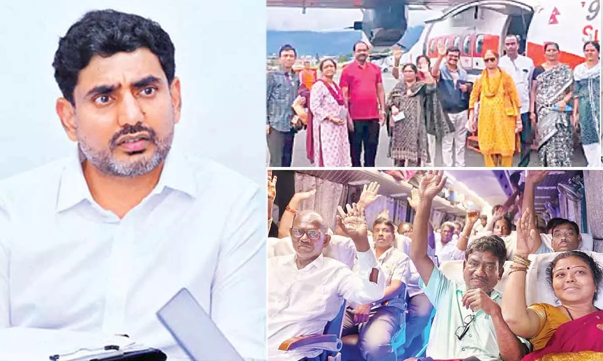 Lokeshs efforts fruitful as Telugu people return safely from Nepal Lokeshs efforts fruitful as Telugu people return safely from Nepal