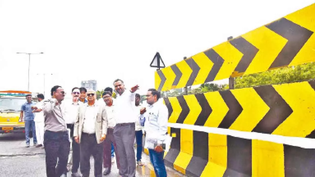SCCoRS Chairman Justice Sapre reviews flyovers, commends GHMC’s road safety measures