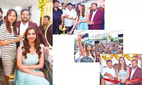 Meenakshi Chaudhary Inaugurates Romeo & Juliet Unisex Salon in Hyderabad