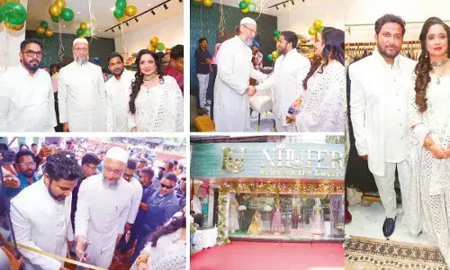 Asaduddin Owaisi Inaugurates Nilufer Luxury Fashion Store in Hyderabad