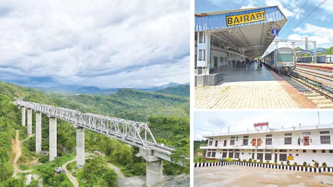 Mizoram connects to national rail grid after 79 years of Independence Mizoram connects to national rail grid after 79 years of Independence